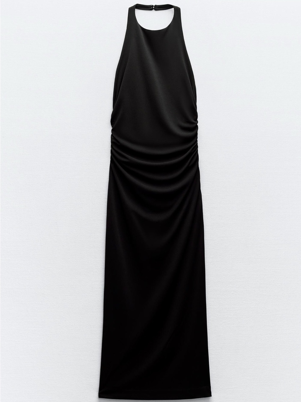 Zara | Black Ruched Halter Maxi dress